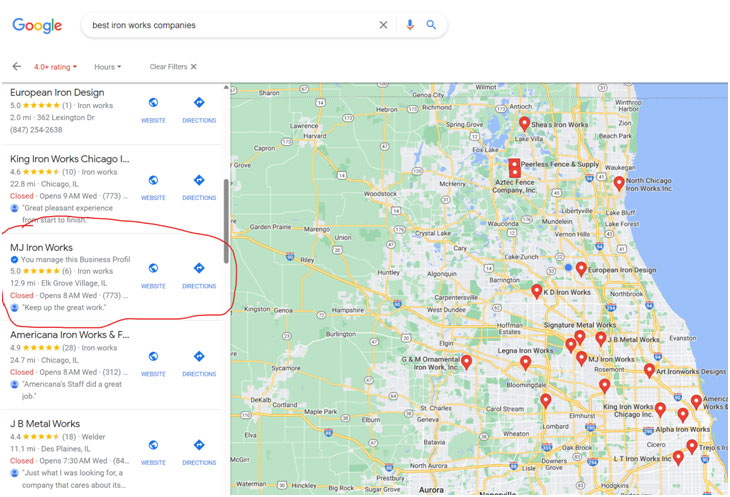 Google Maps Ranking
